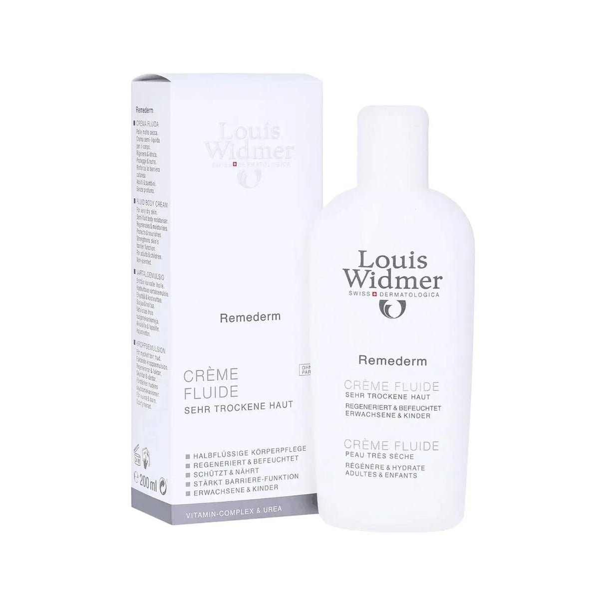 Louis Widmer Remederm Fluid Body Cream 200ml Louis Widmer