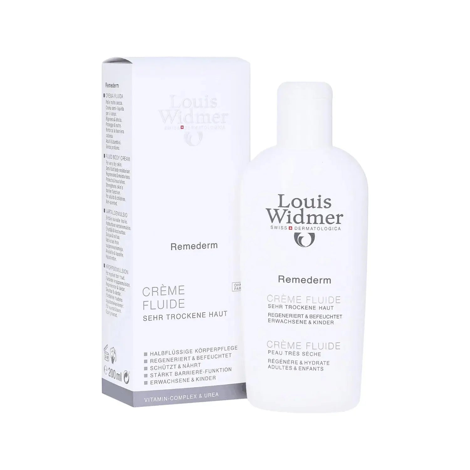 Louis Widmer Remederm Fluid Body Cream 200ml Louis Widmer