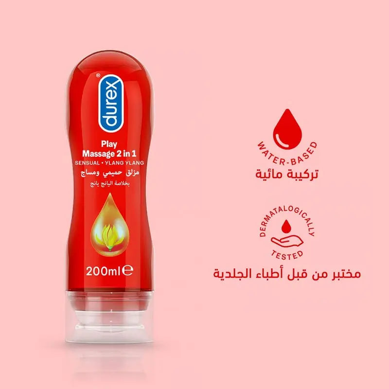 Durex Play Massage 2 In 1 Sensual Gel Lube 200ml Durex