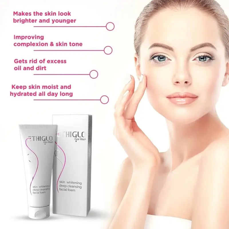 Ethiglo Skin Whitening Deep Cleansing Facial Foam 70g Ethiglo