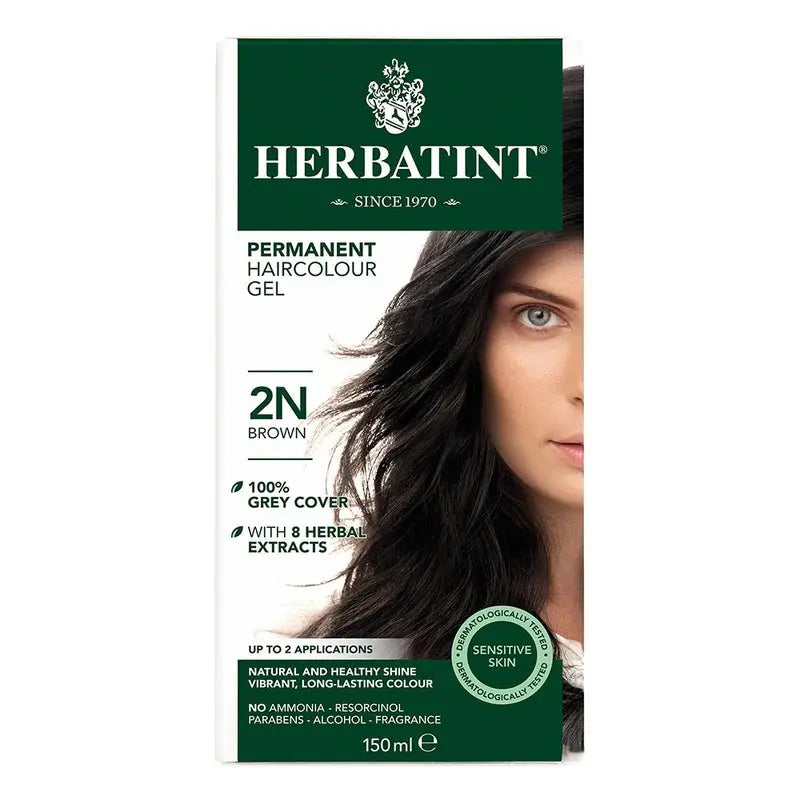 Herbatint 2N Brown Permanent Hair Colour Gel 150 mL Herbatint