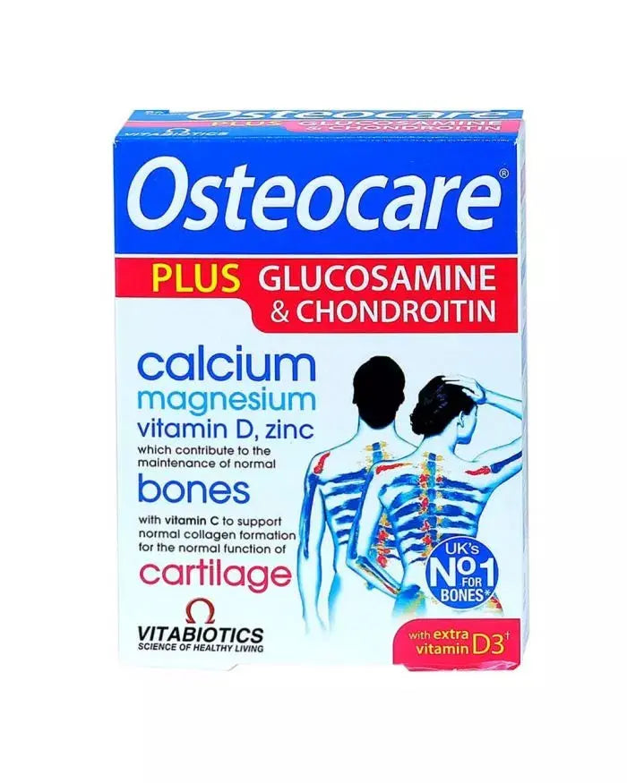 Vitabiotics Osteocare Plus Calcium Supplement Tablets With Glucosamine And Chondroitin, Pack of 60's Vitabiotics