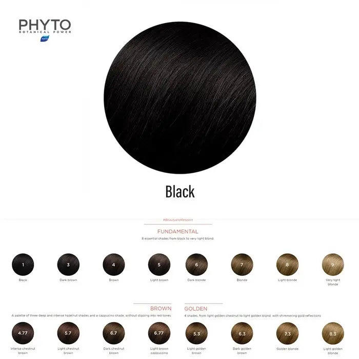 Phyto Phytocolor 1 Black Permanent Hair Color Kit Phyto