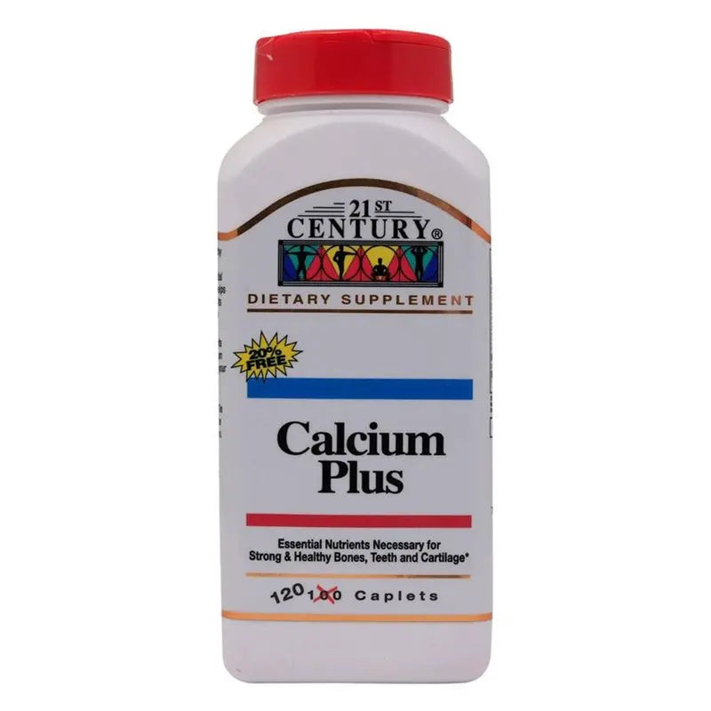 21st Century Calcium Plus Multimineral + Vitamin D Tablets For Bones & Teeth, Pack of 120's 21st Century