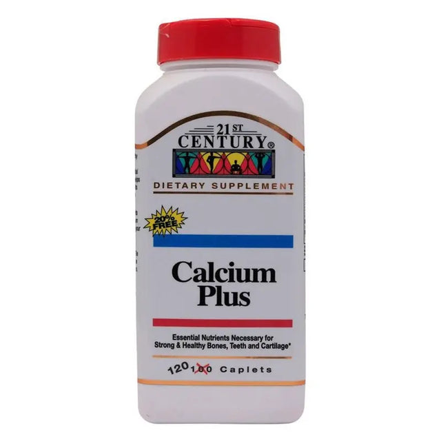 21st Century Calcium Plus Multimineral + Vitamin D Tablets For Bones & Teeth, Pack of 120's 21st Century