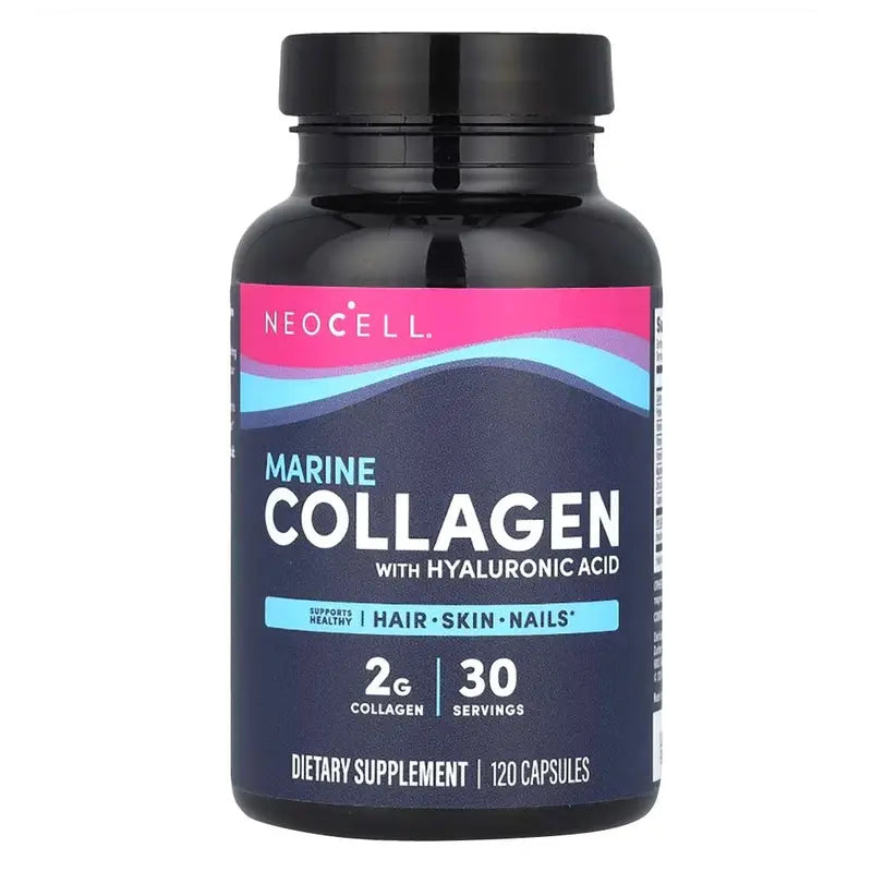NeoCell Marine Collagen + Hyaluronic Acid Capsules For Youthful & Radiant Skin, Pack of 120's NeoCell