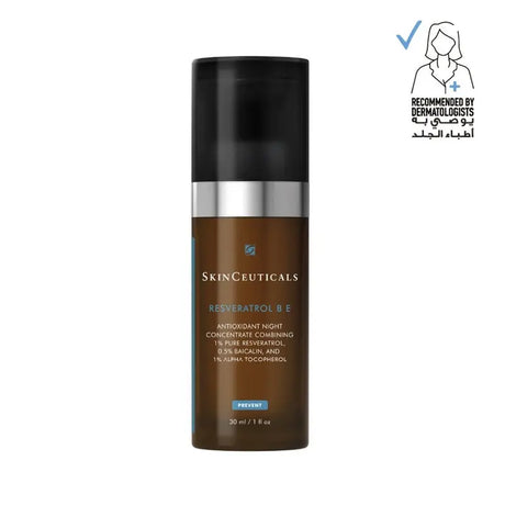 Skinceuticals Reservatrol BE Antioxidant Concentrate Reservatrol, Baicalin, Vitamin E Night Face Gel Serum 30ml Skinceuticals