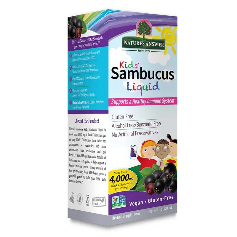 Nature's Answer Sambucus Kids Syrup For Immune Support 120ml Nature's Answer