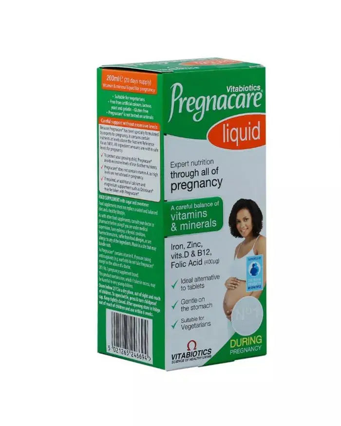 Vitabiotics Pregnacare Liquid Pregnancy Supplement With Folic Acid & Iron 200ml Vitabiotics