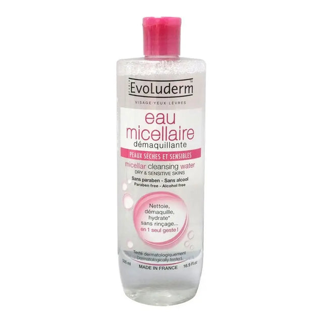 Evoluderm Micellar Water For Dry and Sensitive Skin 500 mL 1524 Evoluderm