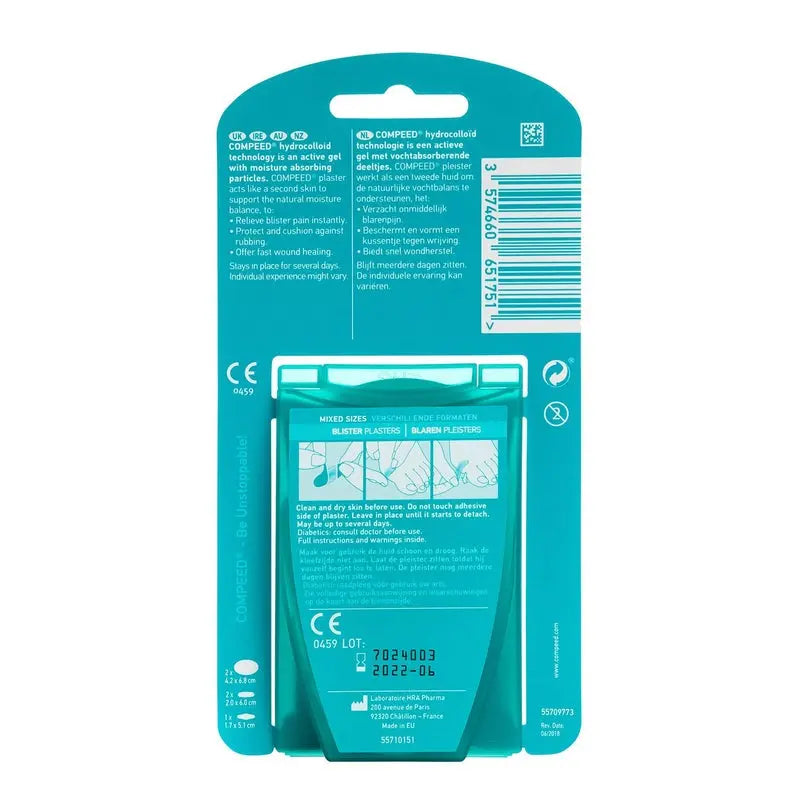 Compeed Hydrocolloid Blister Plasters Mixed Sizes 5's Compeed