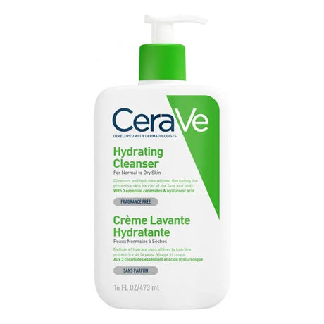 CeraVe Hydrating Fragrance Free Cleanser For Normal To Dry Skin 473ml CeraVe