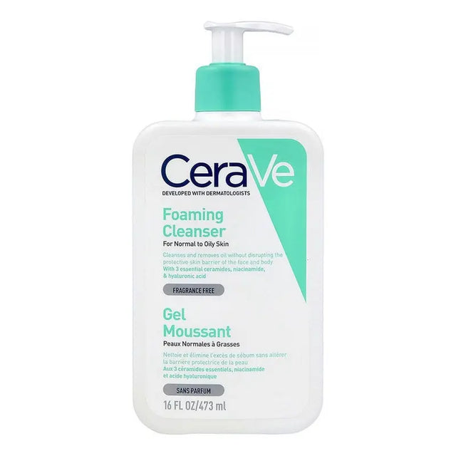 CeraVe Fragrance Free Foaming Cleanser For Normal To Oily Skin 473ml CeraVe