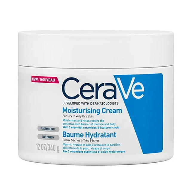 CeraVe Fragrance Free Moisturising Cream For Dry To Very Dry Skin 340g CeraVe