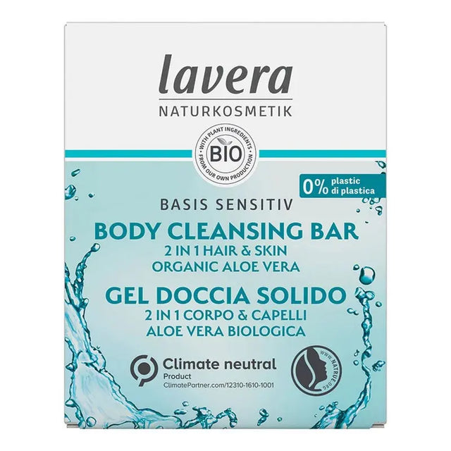 Lavera Basis Sensitiv 2 In 1 Hair & Skin Body Cleansing Bar Lavera