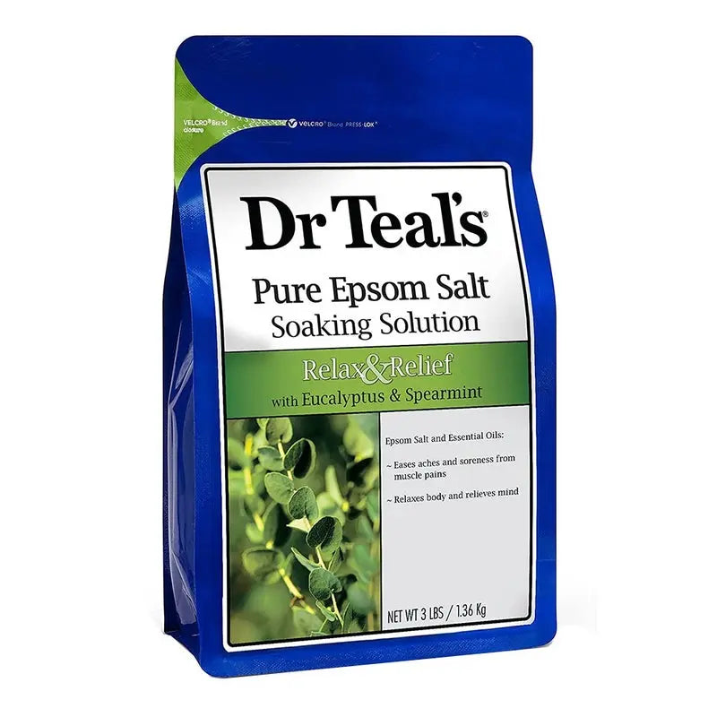 Dr Teal's Pure Epsom Salt Soaking Solution With Eucalyptus & Spearmint 1.36 Kg Dr Teal's