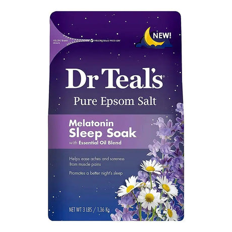Dr Teal's Pure Epsom Salt Melatonin Sleep Soak 1.36 Kg Dr Teal's