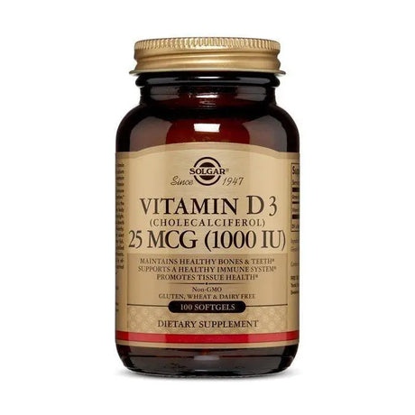 Solgar Vitamin D3 1000iu Softgels 100's Solgar
