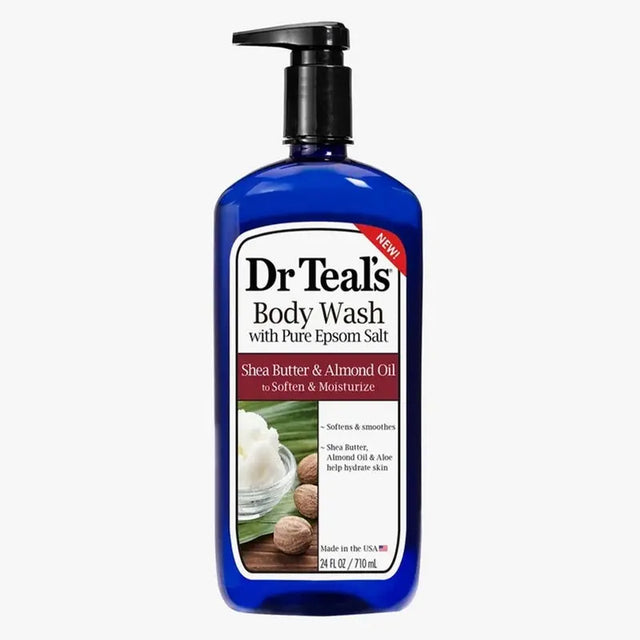 Dr Teal's Pure Epsom Salt Body Wash Shea Butter & Almond Oil 710 mL Dr Teal's