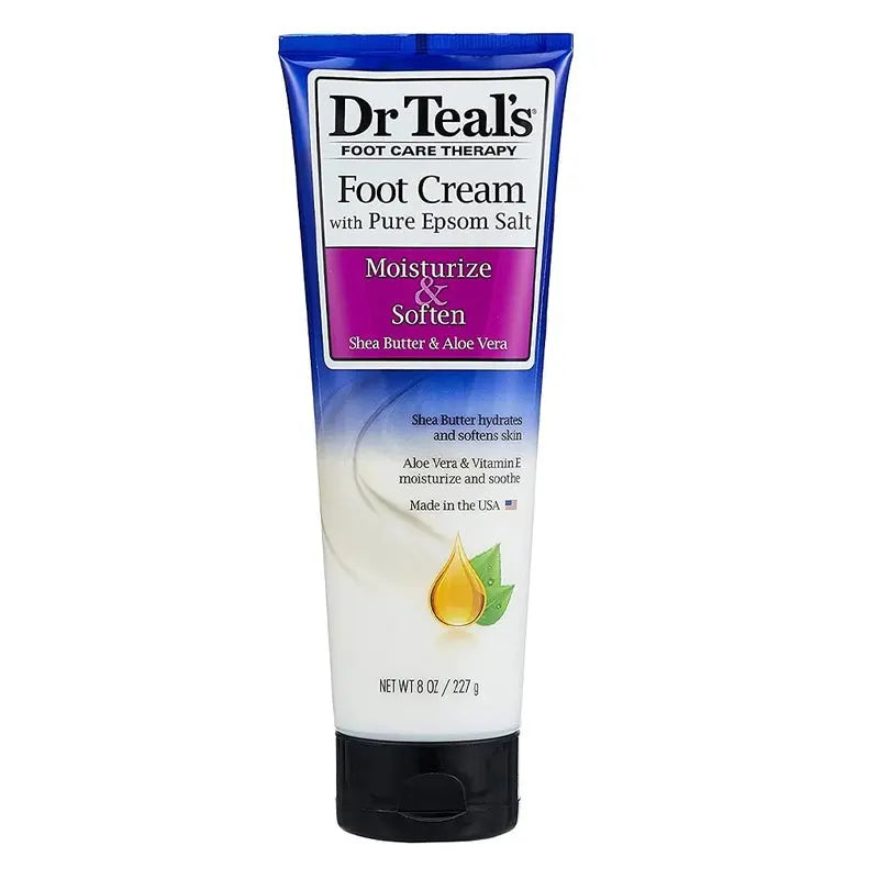 Dr Teal's Moisturize & Soften Foot Cream with Epsom Salt, Shea Butter And Aloe Vera 227 g Dr Teal's