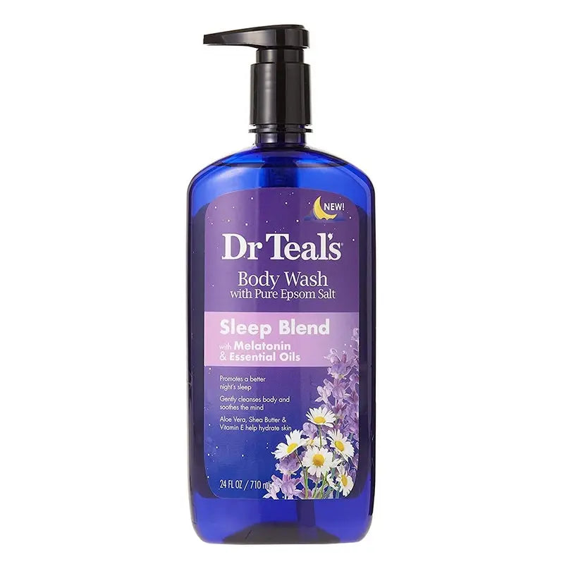 Dr Teal's Pure Epsom Salt Body Wash Sleep Blend With Melatonin 710 mL Dr Teal's