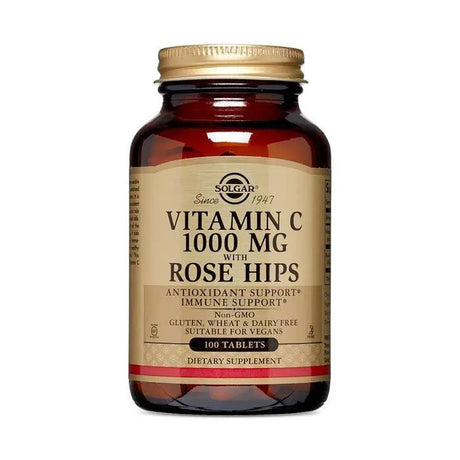 Solgar Vitamin C 1000mg With Rose Hips Tablets 100's Solgar