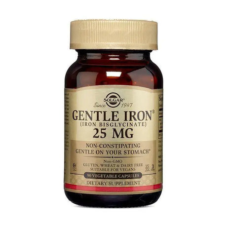 Solgar Gentle Iron 25mg Vegetable capsules 90's Solgar