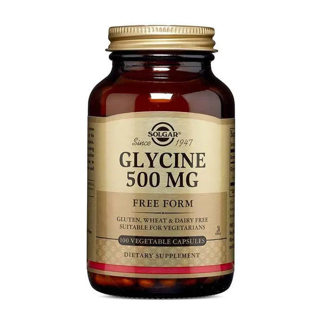 Solgar Glycine Vegetable capsules 500mg 100's Solgar