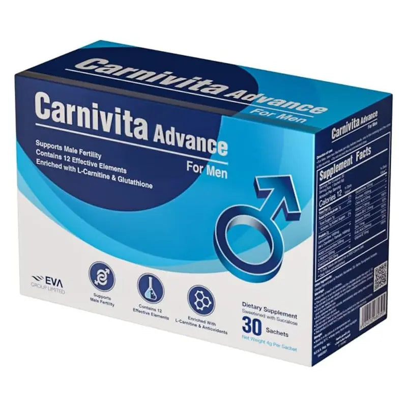 Eva Pharma Carnivita Advance Oral Powder Sachets For Men, Pack of 30's Eva Pharma