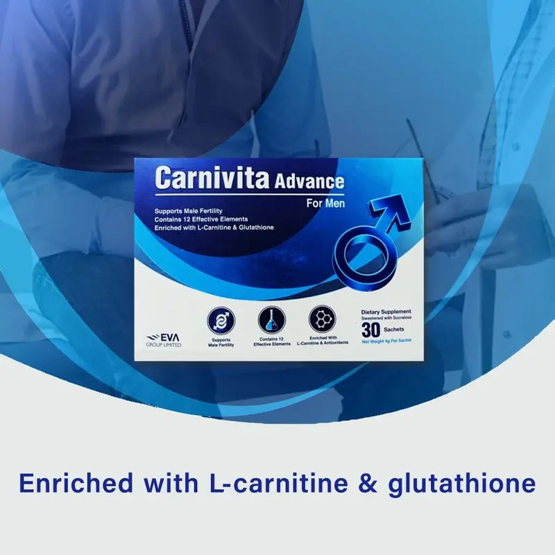 Eva Pharma Carnivita Advance Oral Powder Sachets For Men, Pack of 30's Eva Pharma