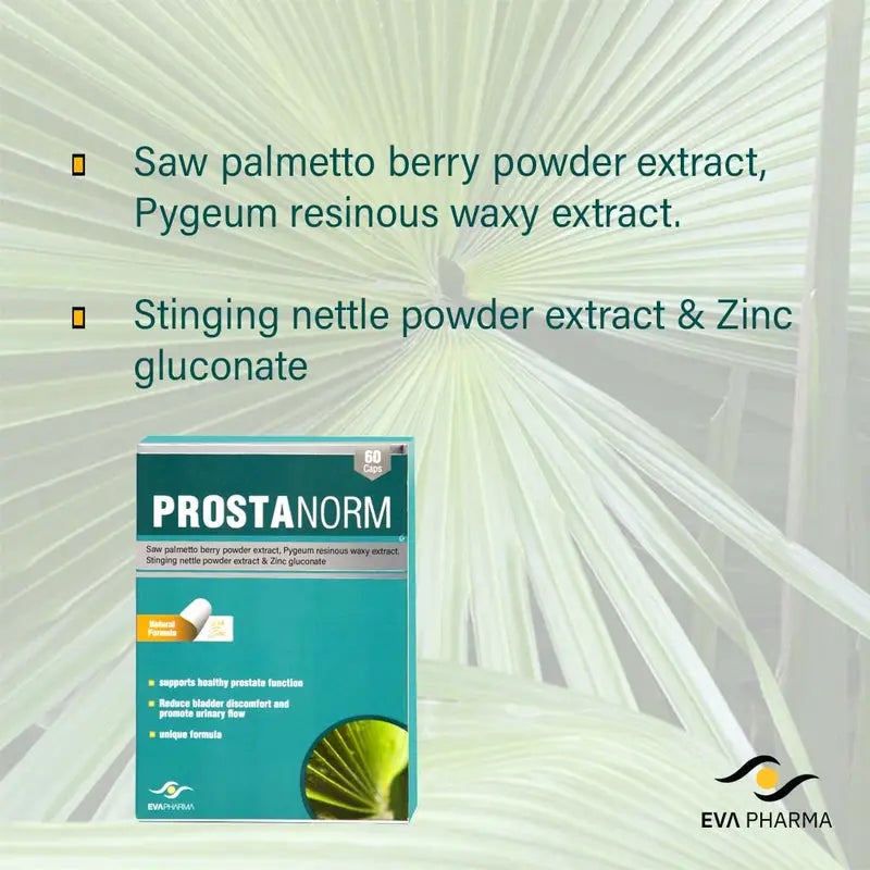 Eva Pharma Prostanorm Hard Gelatin Capsules for Prostate Health, Pack of 60's Eva Pharma
