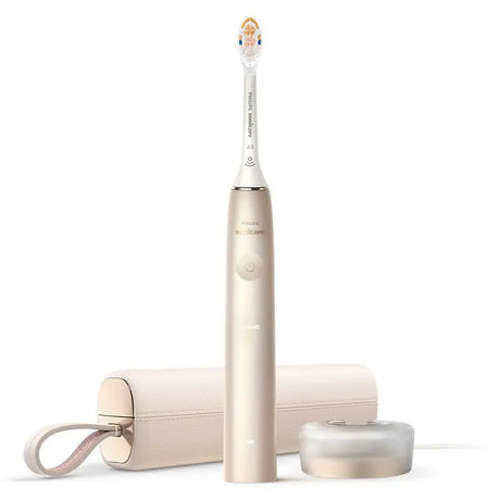Philips Sonicare 9900 Prestige Rechargeable Electric Power Toothbrush With SenseIQ & AI-Powered Sonicare App, Colour Champagne - HX9992/21, Certified UAE 3 Pin Philips Sonicare