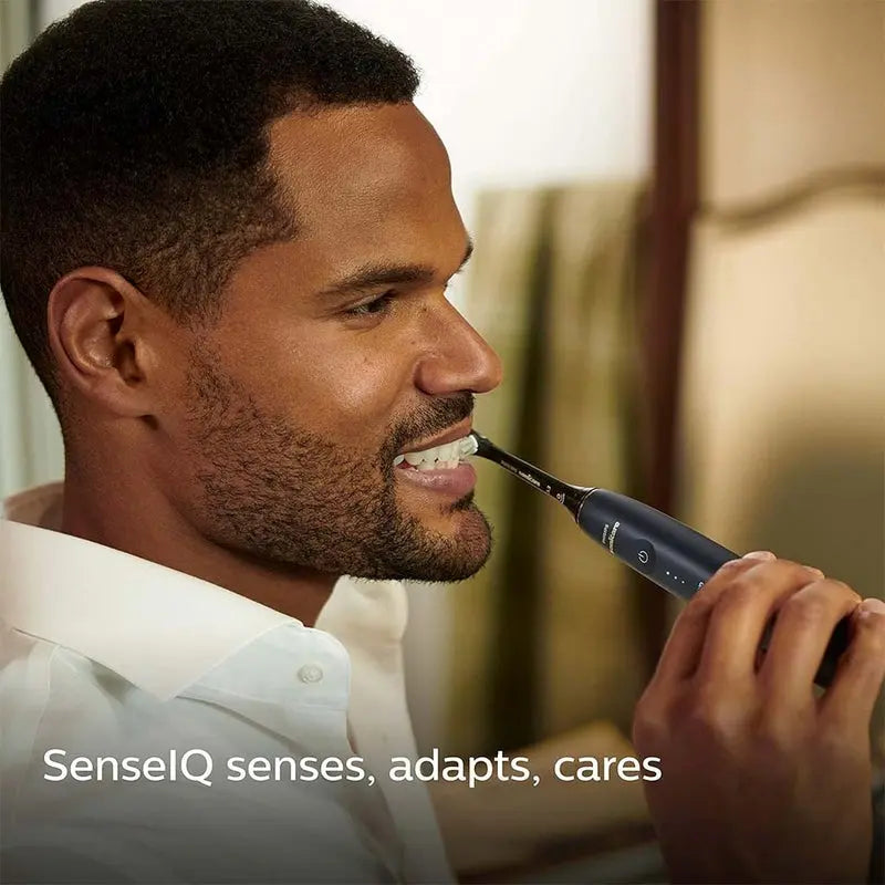 Philips Sonicare 9900 Prestige Rechargeable Electric Power Toothbrush With SenseIQ & AI-powered Sonicare App, Colour Midnight Blue - HX9992/22,Certified UAE 3 Pin Philips Sonicare