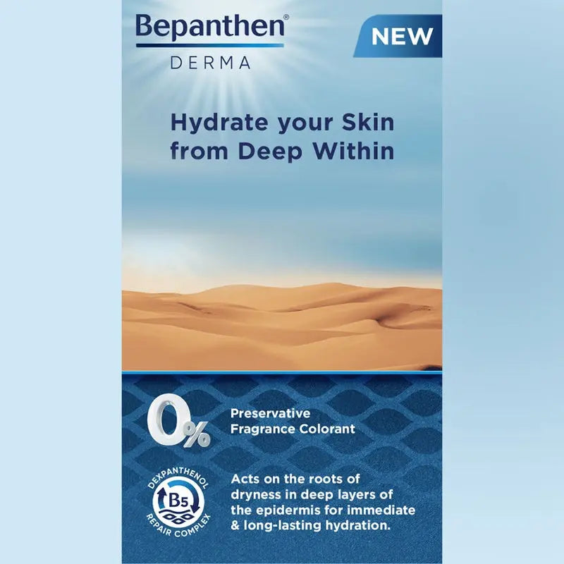 Bepanthen Derma Replenishing Daily Moisturizing Body Lotion For Dry & Sensitive Skin 400ml Bepanthen