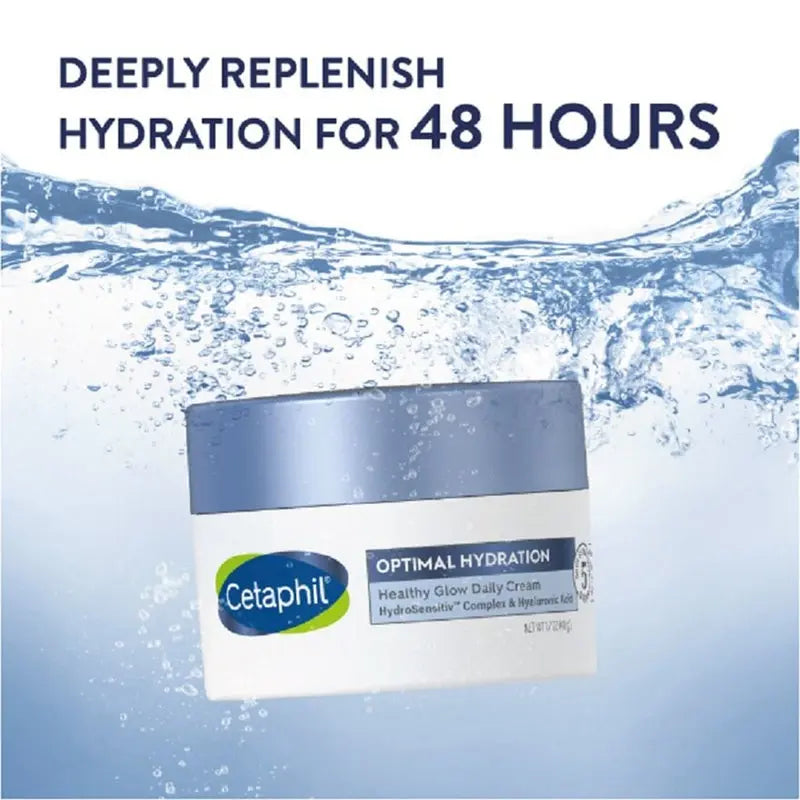 Cetaphil Optimal Hydration Healthy Glow Daily Moisturizing Cream For Dry or Dehydrated Skin 48g Cetaphil