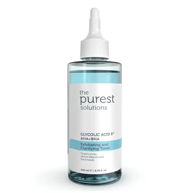 The Purest Solutions Glycolic Acid 5% AHA + BHA Exfoliating And Clarifying Toner 200ml The Purest Solutions