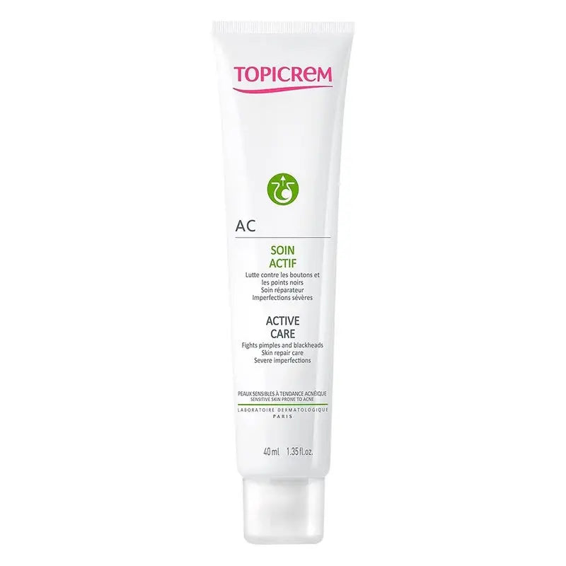 Topicrem AC Soin Actif Active Care Cream For Sensitive Skin Prone To Acne 40ml Topicrem