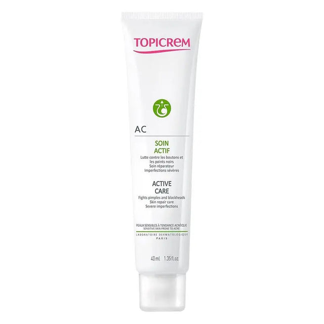 Topicrem AC Soin Actif Active Care Cream For Sensitive Skin Prone To Acne 40ml Topicrem