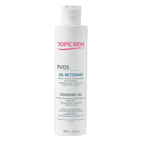Topicrem PV/DS Cleansing Gel For Flaky Body & Scalp, Soap-Free 200ml Topicrem
