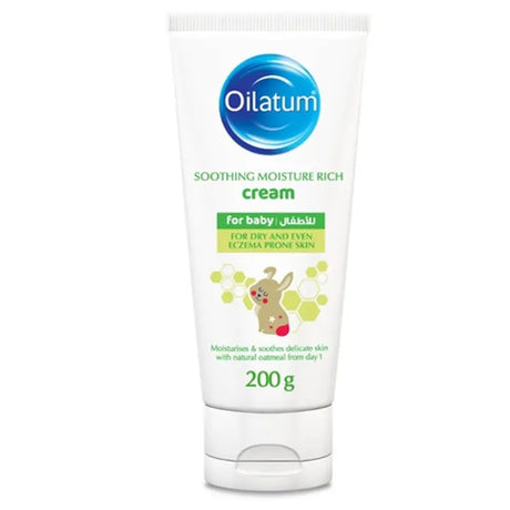 Oilatum Soothing Moisture Rich Baby Cream For Dry & Eczema Prone Skin, Fragrance Free - 0+ Months  200g Oilatum