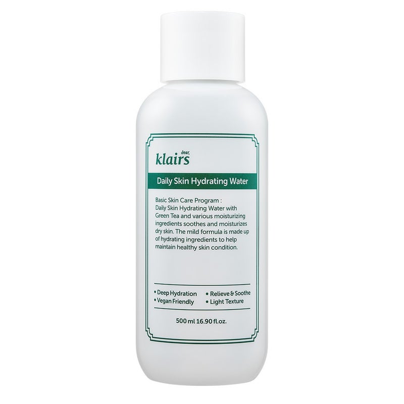 Dear Klairs Daily Skin Hydrating Water With Green Tea For Face & Body 500ml Dear Klairs