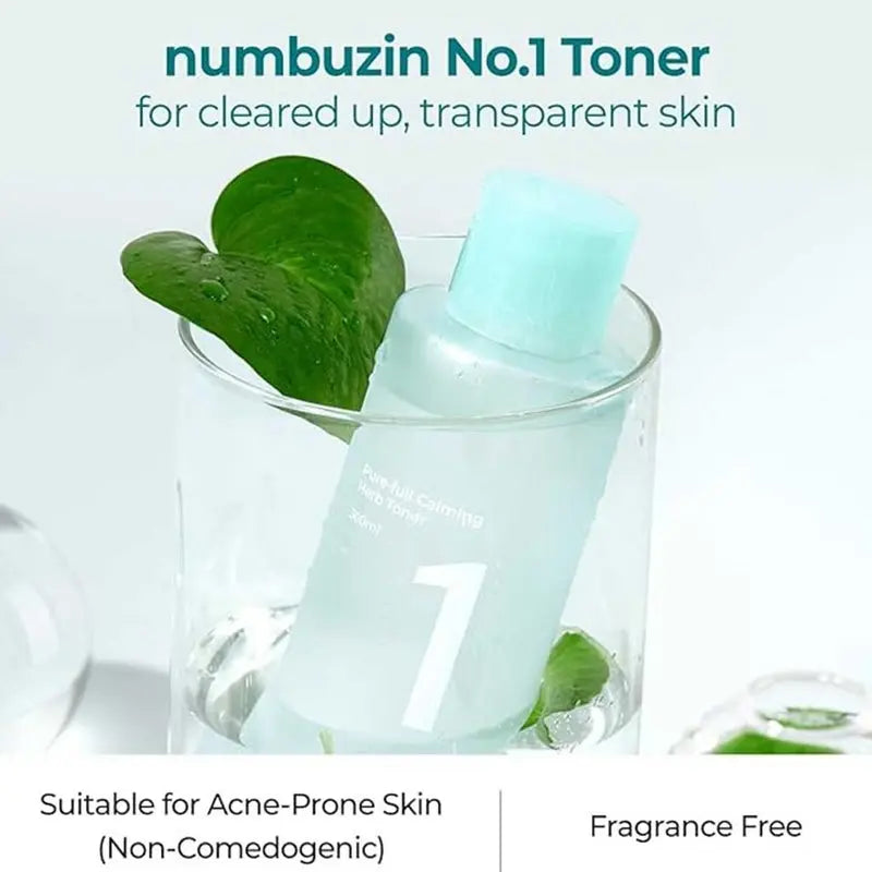 Numbuzin No 1 Pure Full Calming Herb Facial Toner For Acne Prone Skin 300ml Numbuzin