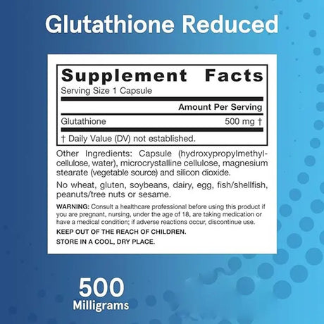 Jarrow Formulas Glutathione Reduced 500mg Capsules, Pack of 120's Jarrow Formulas