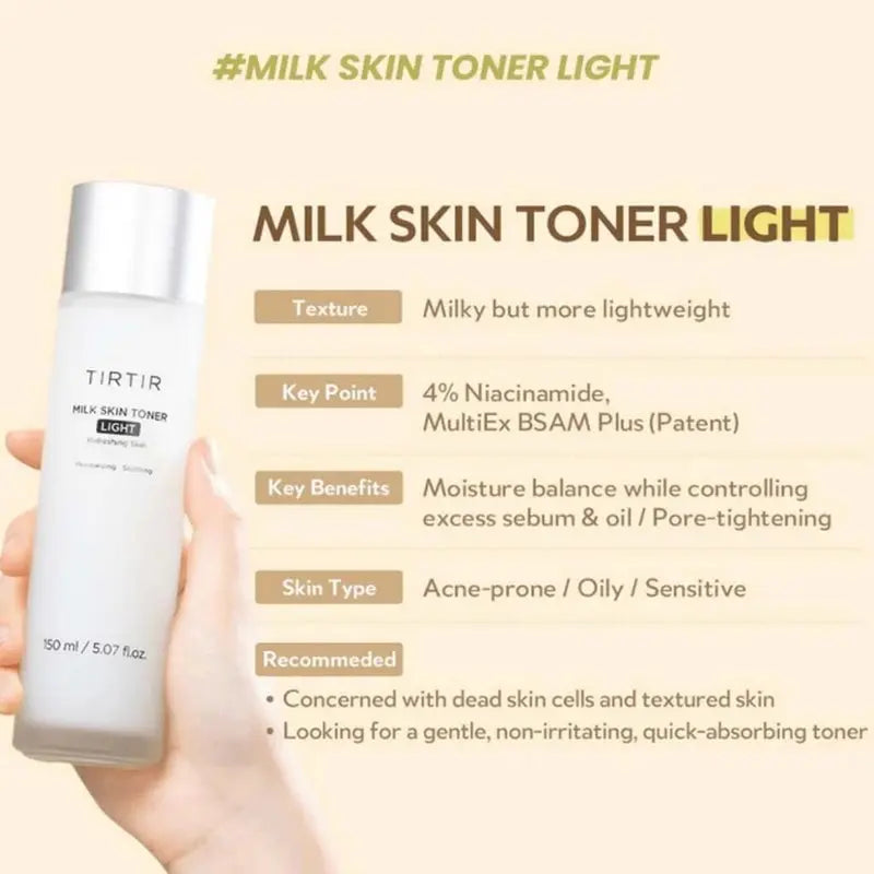 Tirtir Milk Skin Face Toner Light For Moisturizing & Soothing Skin 150ml Tirtir