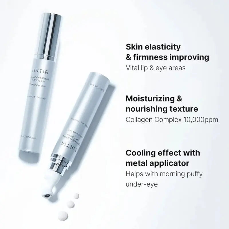Tirtir Collagen Lifting Eye Cream For Fine Lines, Wrinkles & Under Eye Puffiness 15ml Tirtir