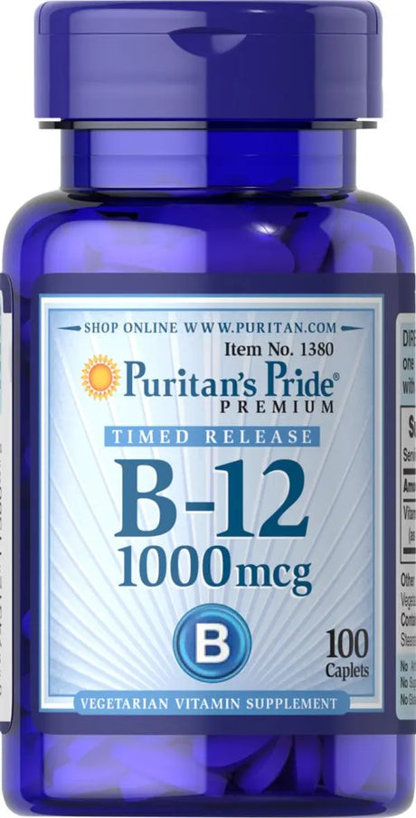 Puritan's Pride B-12 1000mcg Caplets 100's Puritan's Pride