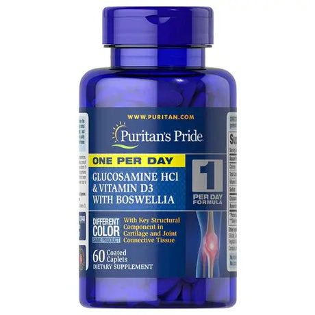 Puritan's Pride Glucosamine HCl & Vitamin D3 with Boswellia Caplets 60's Puritan's Pride