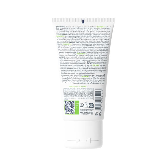 ISISPHARMA Teen Derm Gel, Purifying Exfoliating Cleanser - 150ml