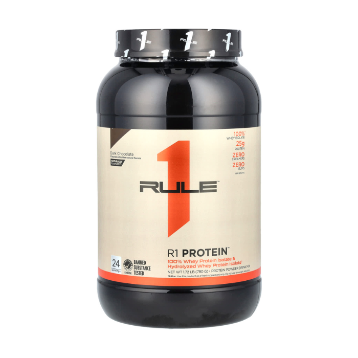 RULE 1 Protein Dark Chocolate Naturally Flavored 1.72lbc - 24 Servings