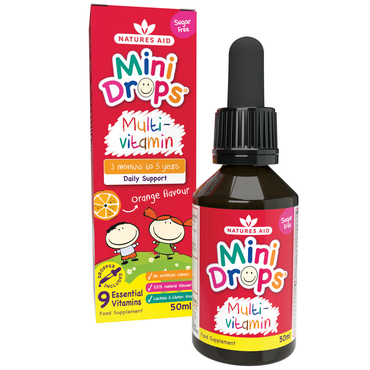 Natures Aid Multivitamin Mini Drops For Infant & Children - 50ml